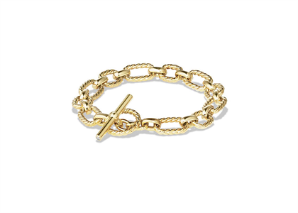 Gold Plated Toggle Link Chain Bracelet